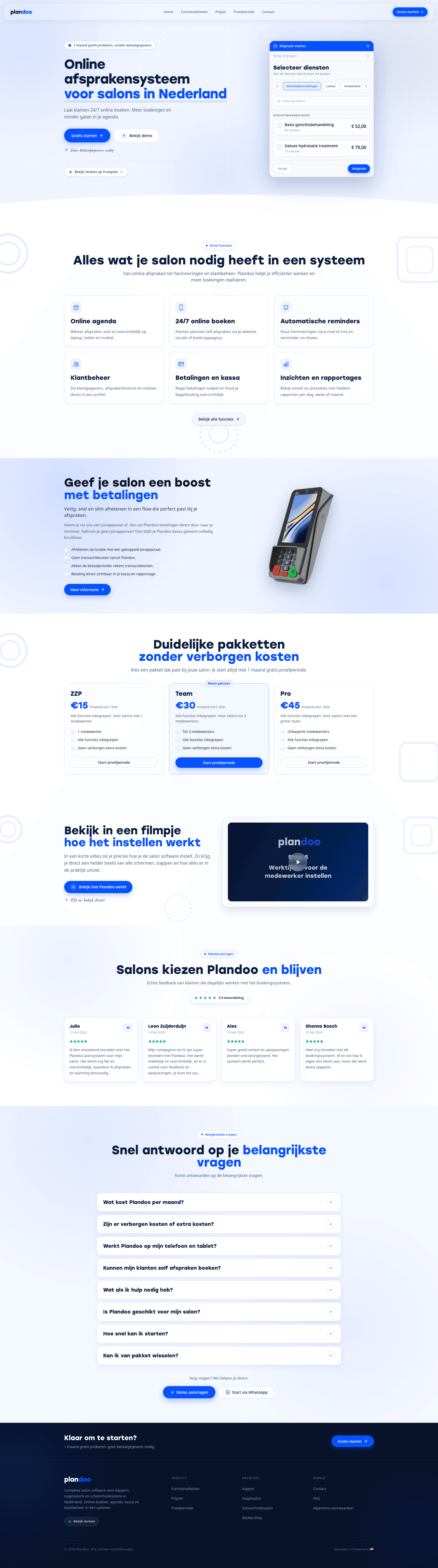 Plandoo — online afsprakensysteem voor salons